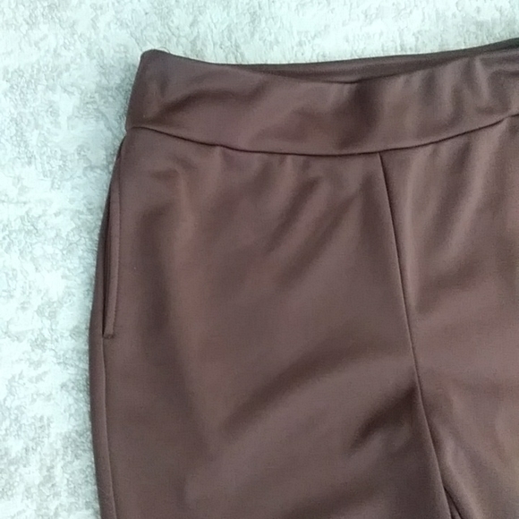 Blair Double Knit Flat Waist Ponte Pant Plus 16 Chestnut Brown - Picture 6 of 9